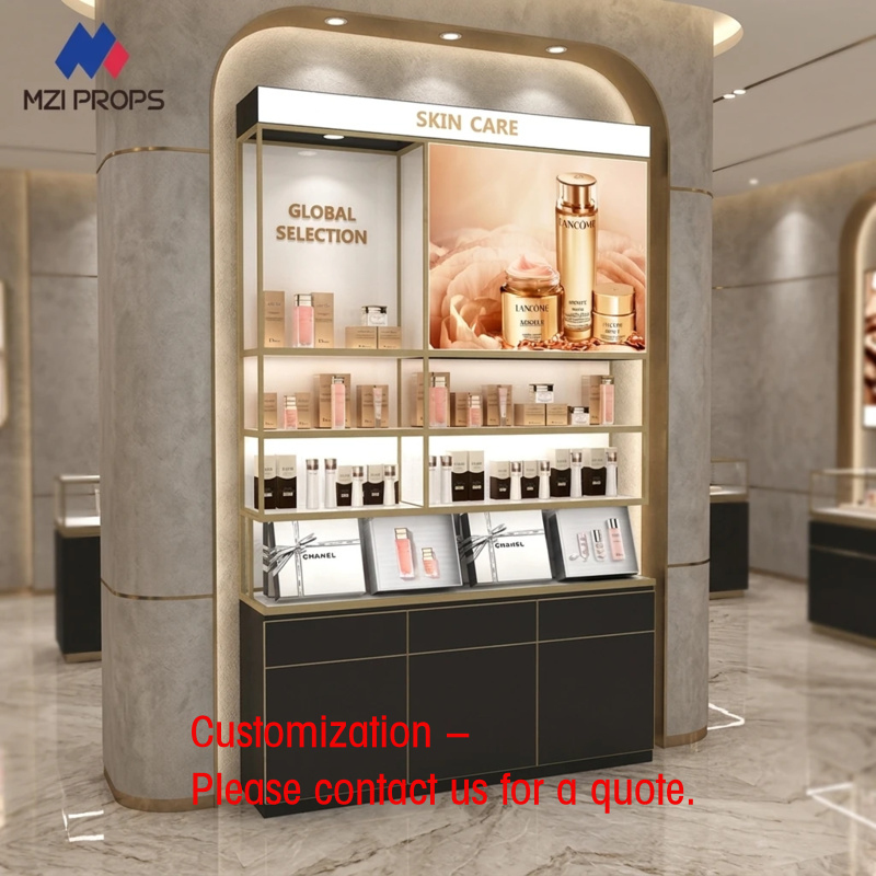 custom.Custom Cosmetic Display - Luxury Skincare Shop ulasan dan harga