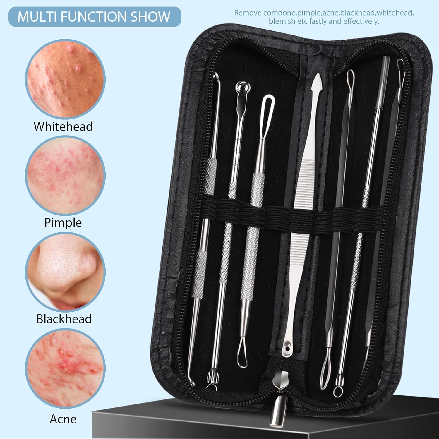 7pcs Blackhead Remover Kit Sta - Luxury Skincare Acne ulasan dan harga
