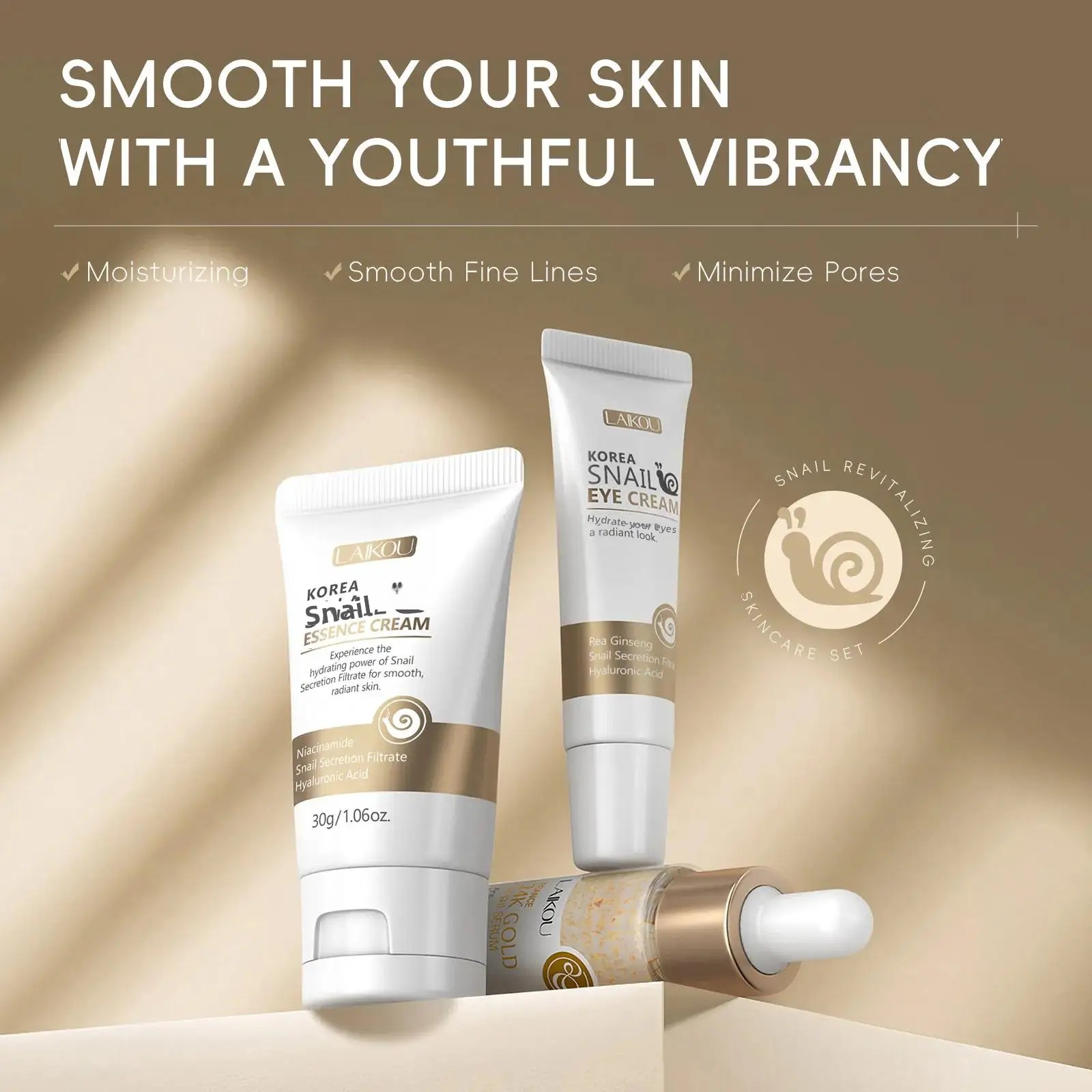 24K Gold Snail Repair Serum Ey - Luxury Skincare Set ulasan dan harga