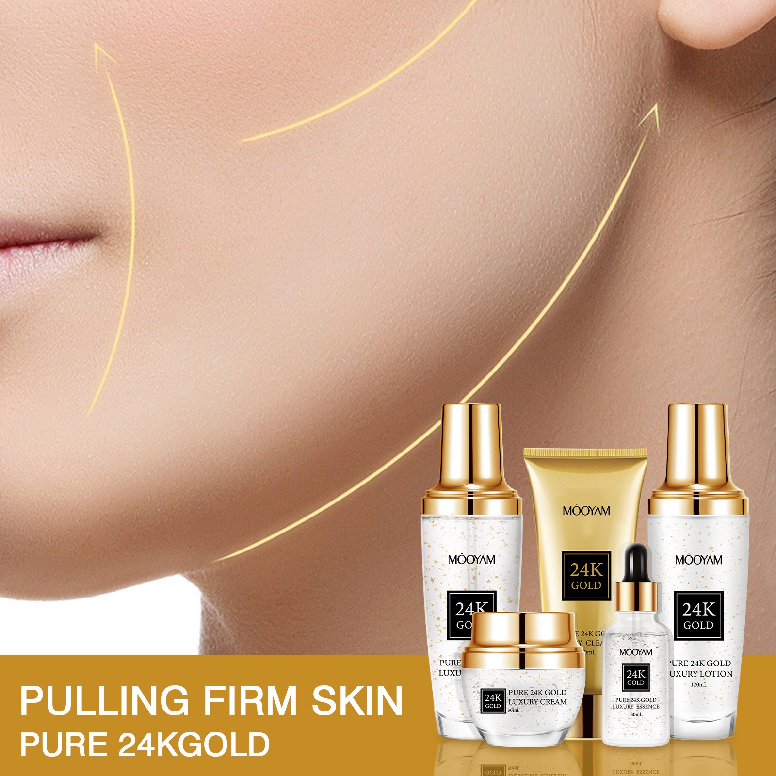 24K Gold LUXURY Moisturizin An - Luxury Skincare Set ulasan dan harga